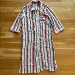 Madewell Cotton Striped Button-Front nightgown